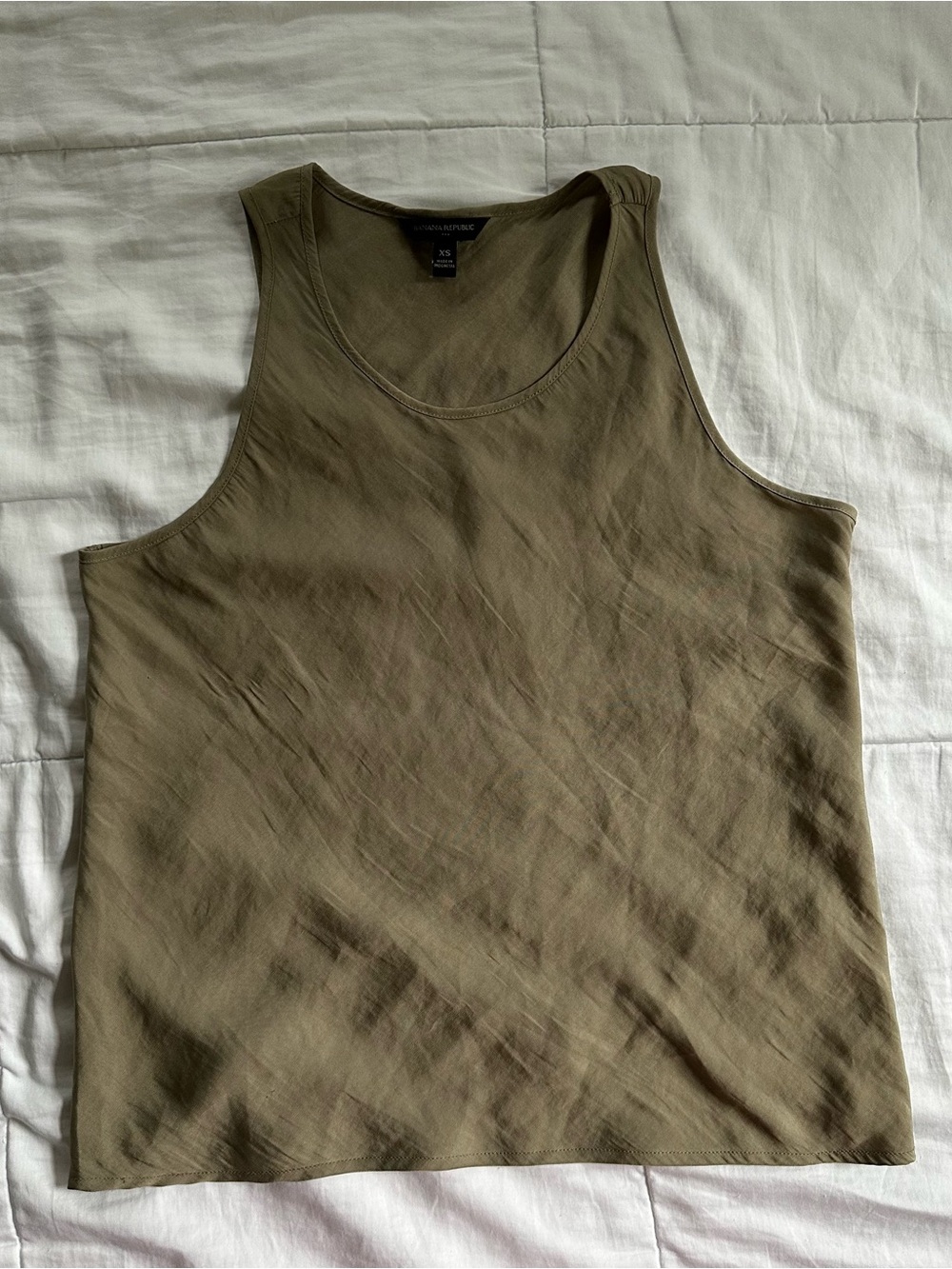 Banana Republic Scoop Neck Tank Top Earthy Minimalist XS